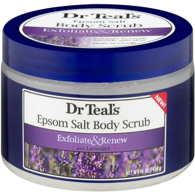 DR TEAL'S EXFOLIATE & RENEW EPSOM SALT BODY SCRUB 16oz DR TEAL'S EXFOLIATE & RENEW EPSOM SALT BODY SCRUB 16oz