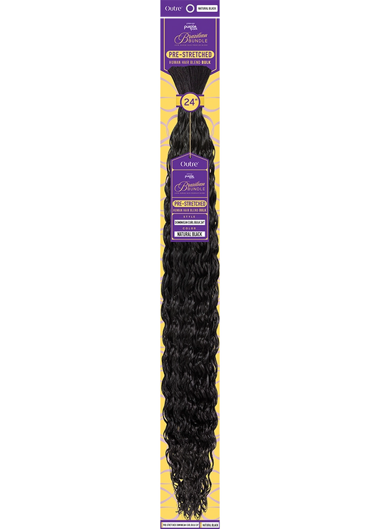 OUTRE PURPLE PACK PRE-STRETCHED DOMINICA CURL BULK 24" BLEND