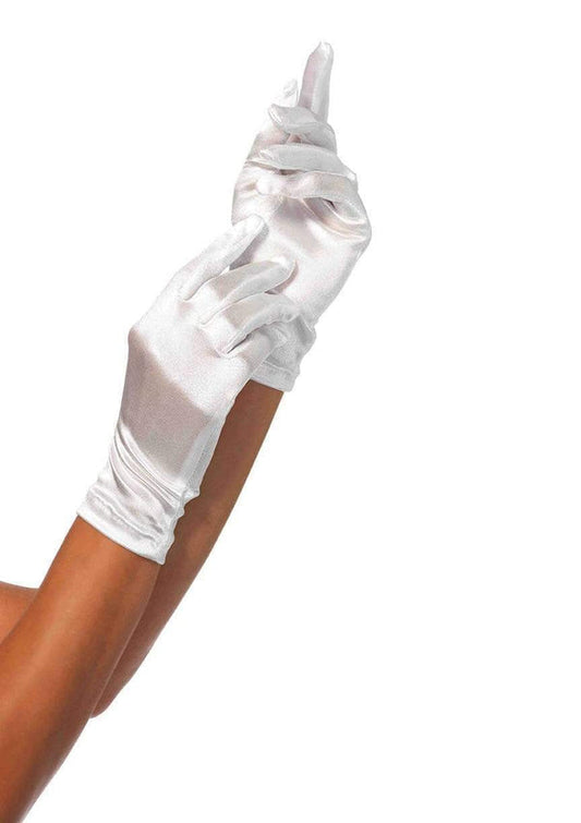 LEG avenue satin wrist length costume gloves