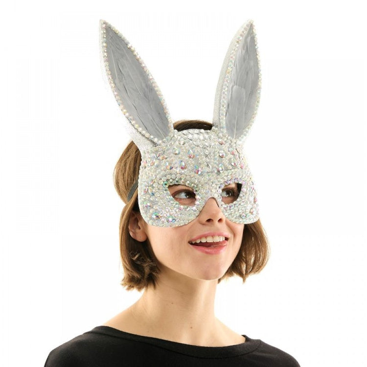 RHINESTONE BUNNY MASK