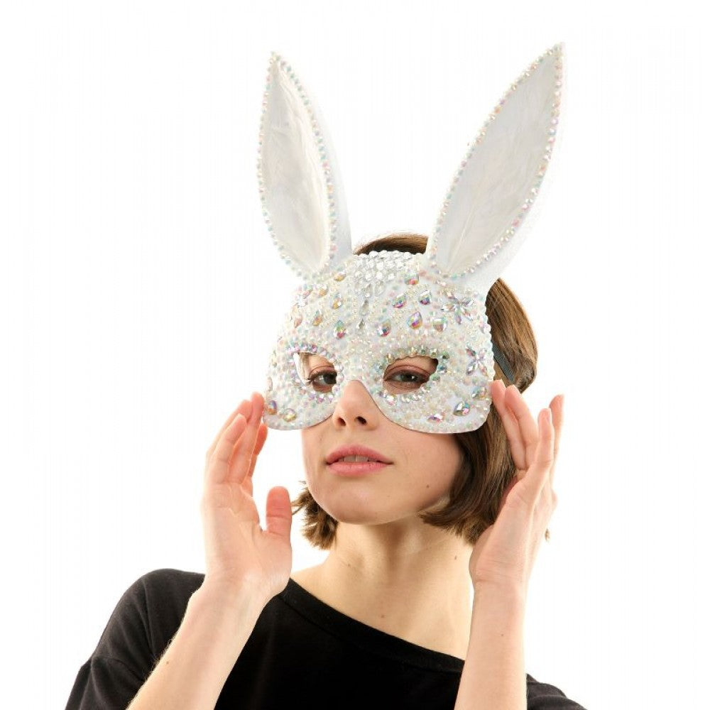 RHINESTONE BUNNY MASK