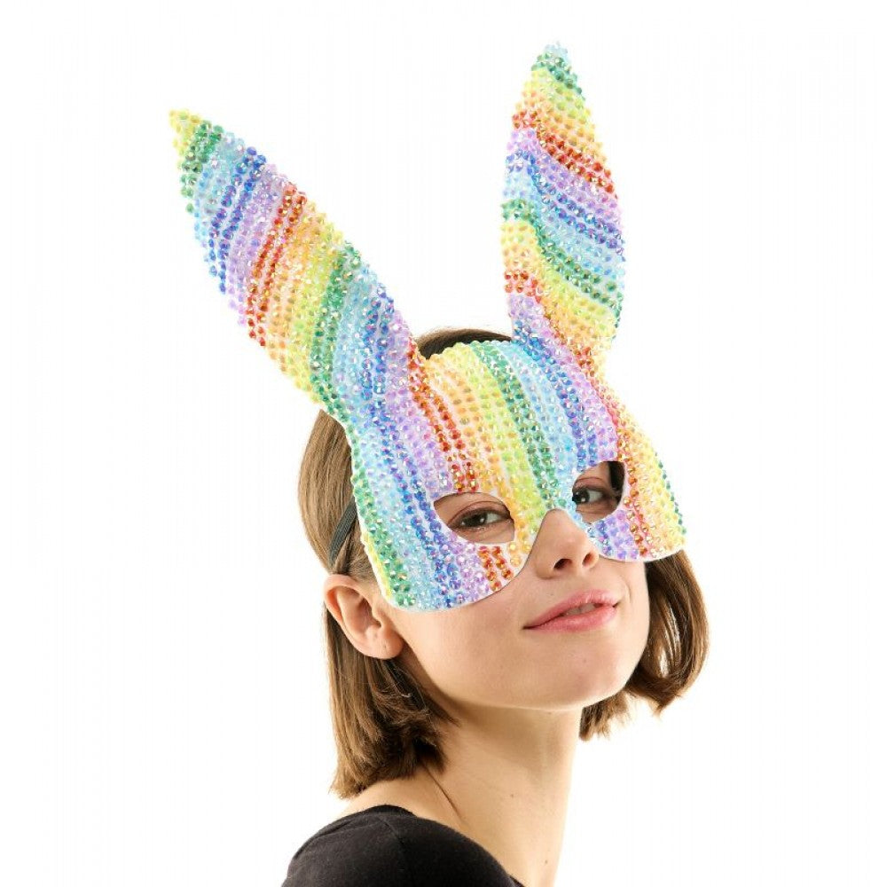 RHINESTONE BUNNY MASK