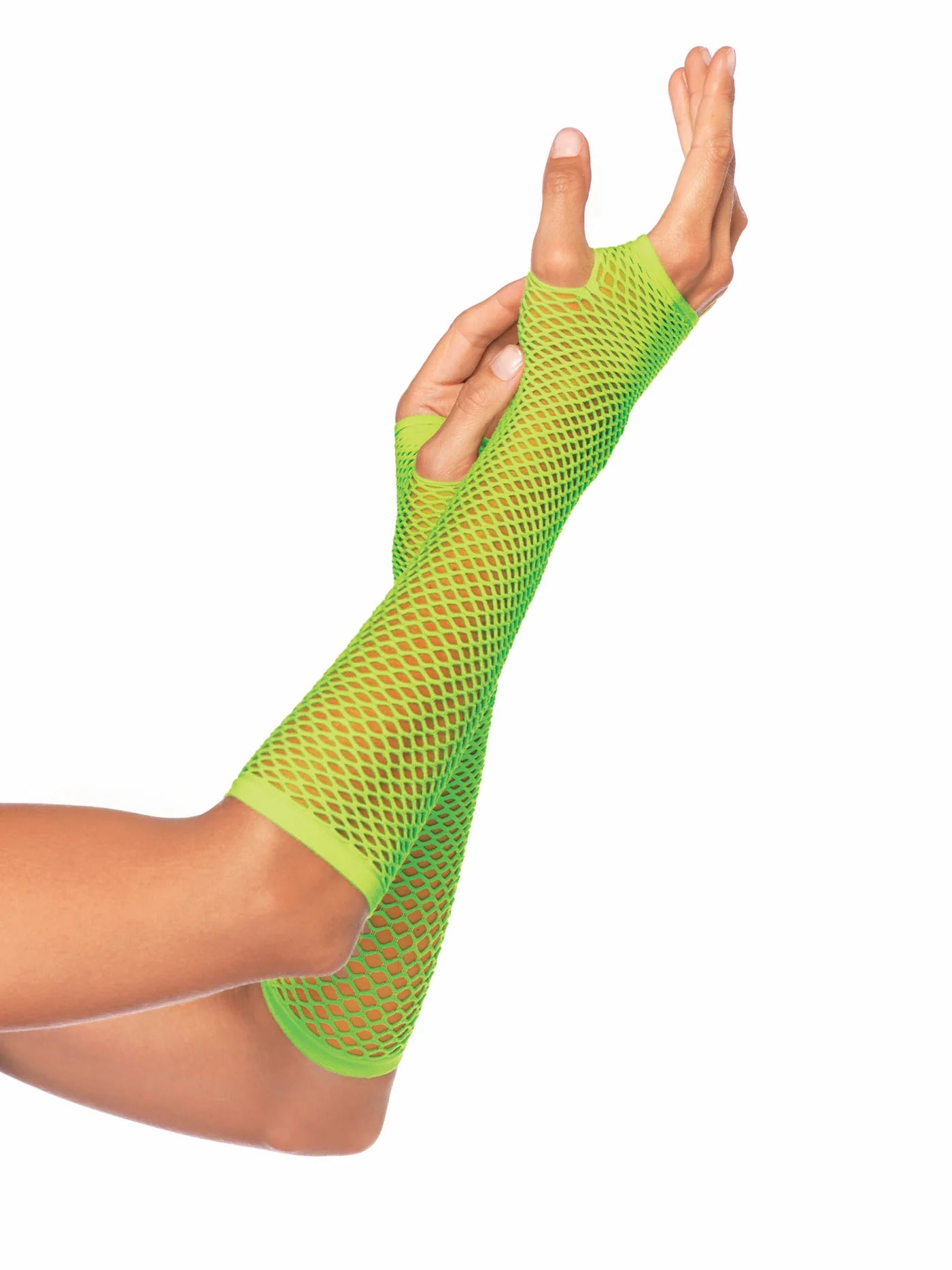 LEG AVENUE TRIANGLE NET FINGERLESS GLOVES O/S
