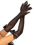LEG AVENUE BOW TOP MESH GLOVES