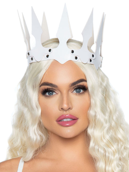 LEG AVENUE FAUX LEATHER SPIKED CROWN