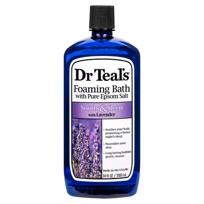 DR TEAL'S SOOTHE & SLEEP LAVENDER FOAMING BUBBLE BATH - 34oz