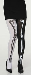 Skull Bone Stockings Black/White