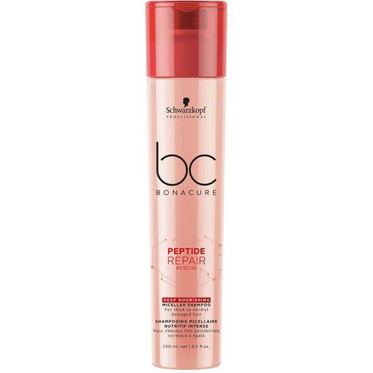 SCHWARZKOPF BC BONACURE PEPTIDE REPAIR RESCUE DEEP NOURISHING MICELLAR SHAMPOO  8.5oz