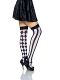 LEG AVENUE  HARLEQUIN THIGH HIGH STOCKINGS