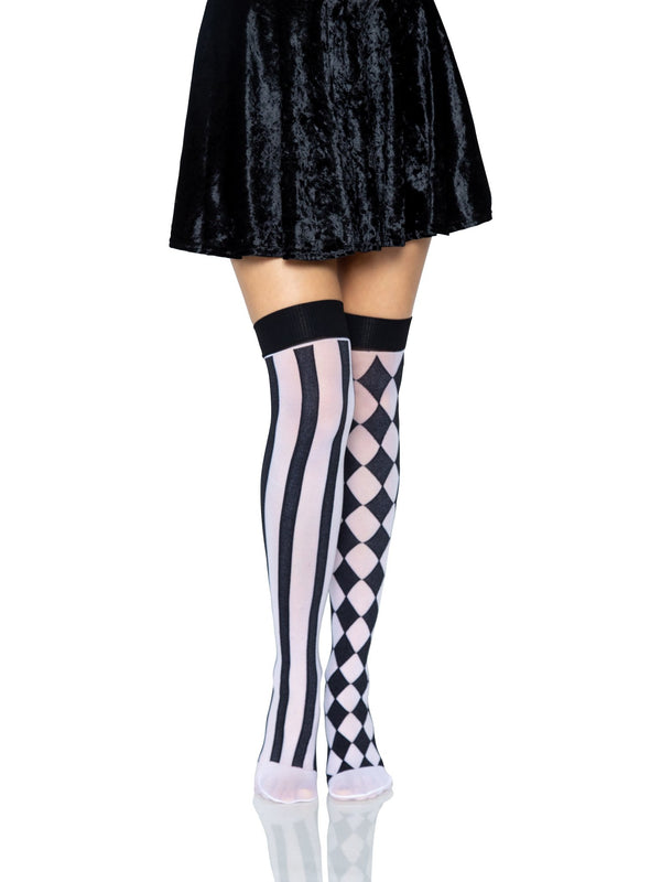 LEG AVENUE  HARLEQUIN THIGH HIGH STOCKINGS