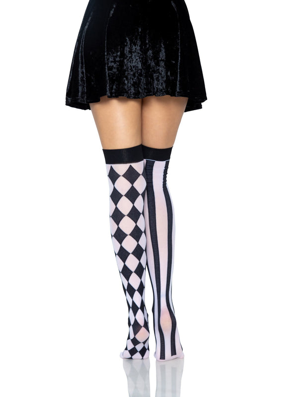 LEG AVENUE  HARLEQUIN THIGH HIGH STOCKINGS