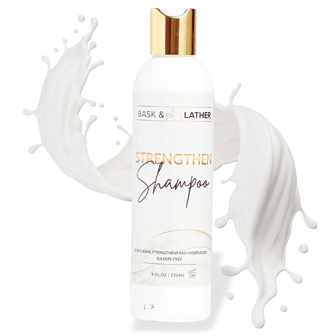 BASK & LATHER STRENGTHEN SHAMPOO 8OZ