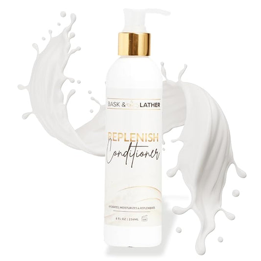 BASK & LATHER REPLENISH CONDITIONER 8 OZ