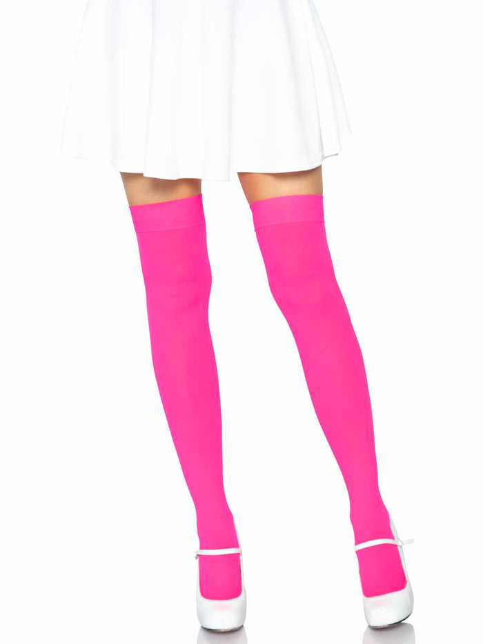 LEG AVENUE OPAQUE NYLON THIGH HIGHS