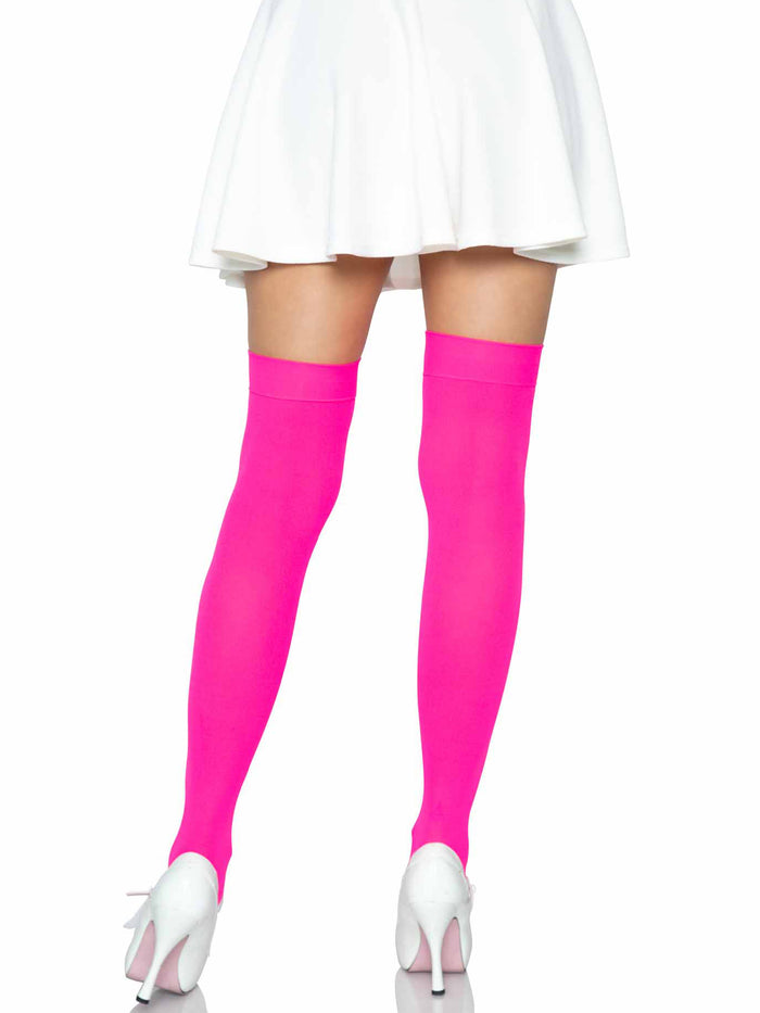 LEG AVENUE OPAQUE NYLON THIGH HIGHS