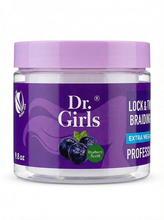 DR. GIRLS SUPER GROW LOC & TWISTS BRAIDING GEL (BLUEBERRY) 9.8OZ