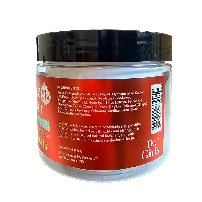 DR GIRLS SUPER GROW LOC & TWISTS BRAIDING GEL BATANA OIL 9.8OZ