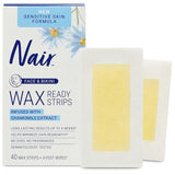 Nair Face and Bikini Hair Removal Wax Strips 40 Count