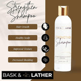 BASK & LATHER STRENGTHEN SHAMPOO 8OZ