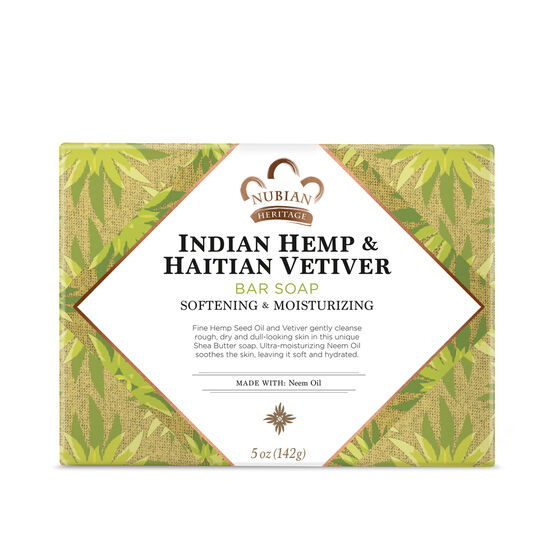 NUBIAN SOAP INDIAN HEMP & HAITIAN VETIVER 5 OZ