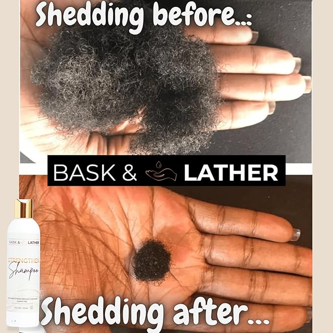 BASK & LATHER STRENGTHEN SHAMPOO 8OZ
