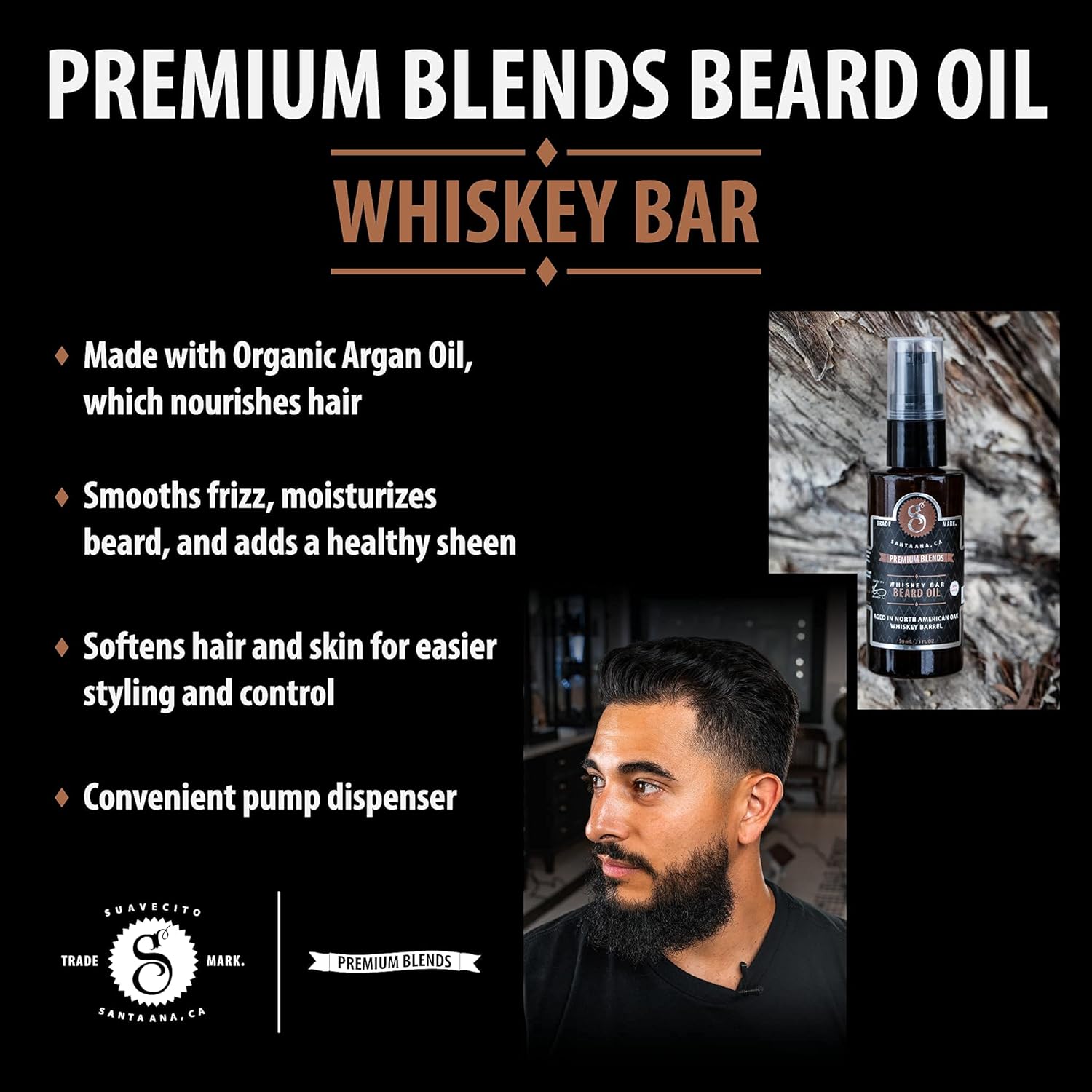 SUAVECITO PREMIUM BLENDS BEARD OIL 1oz