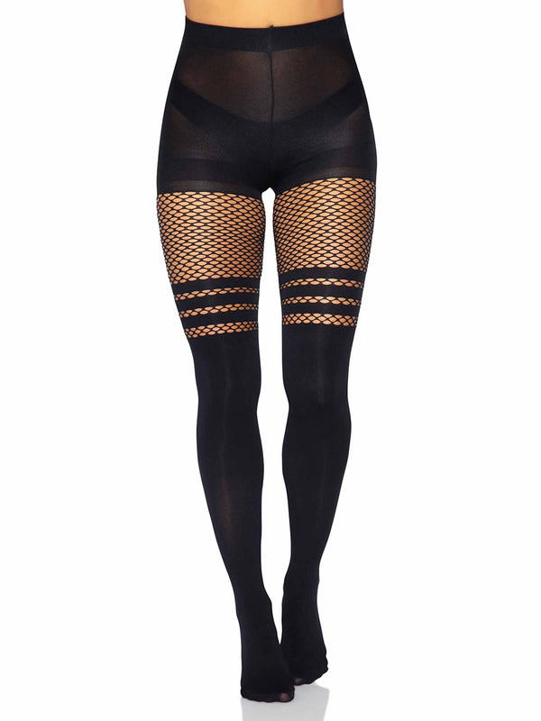 Ada Tights with Fishnet Accent