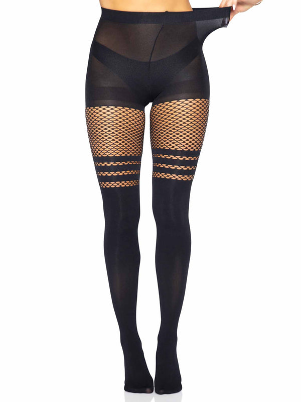 Ada Tights with Fishnet Accent