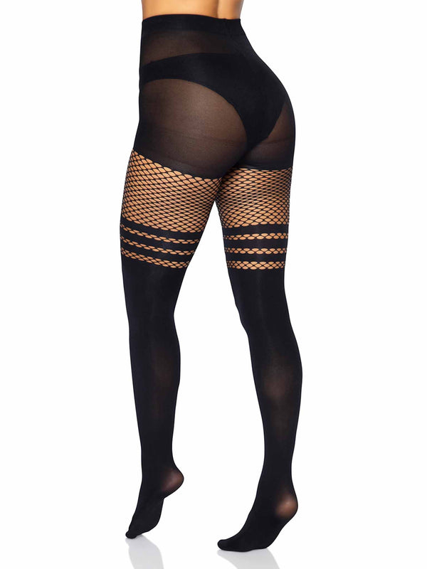 Ada Tights with Fishnet Accent
