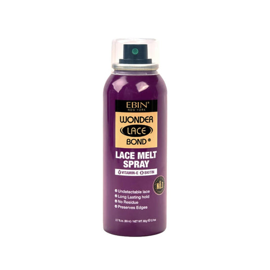 Purple spray can labeled 'Wonder Lace Bond' on a white background
