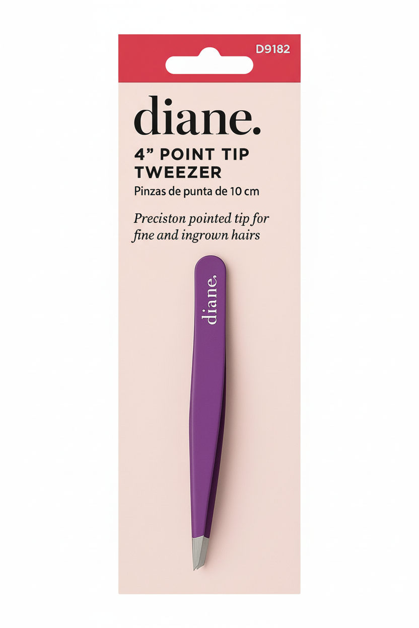 4" SLANT POINT TIP TWEEZER ASST D9182