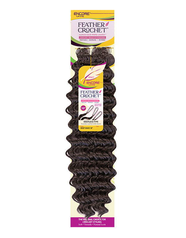 JANET LAVIE FEATHER CROCHET DEEP WAVE 18"