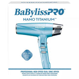 BaBylissPRO Nano Titanium High-Speed Dual Ionic Hair Dryer - Blue - 1875W