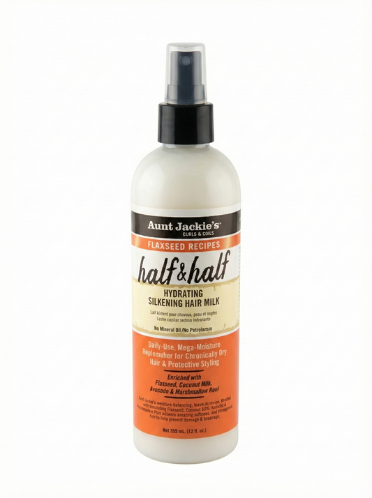 Aunt Jackie's Half & Half Hydrating Silkening Hair Milk 12Oz