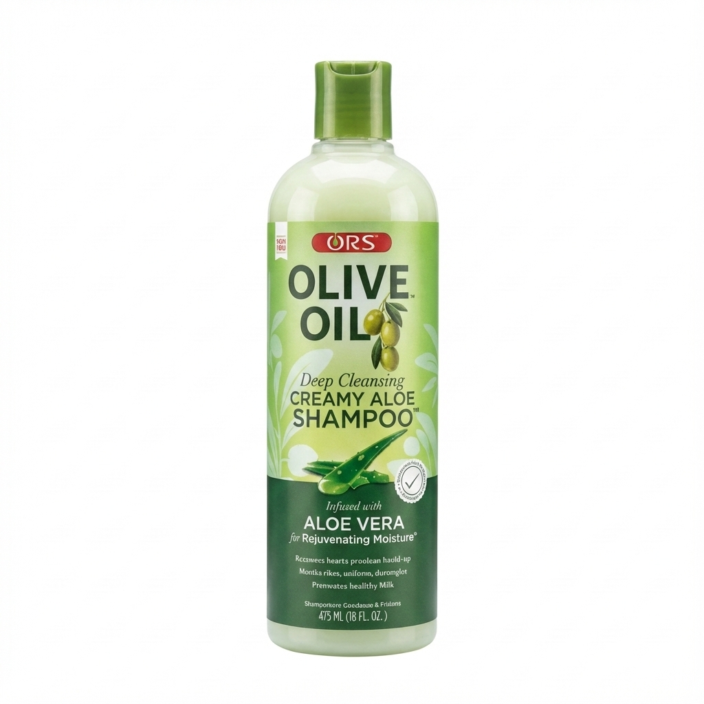 ORS OLIVE OIL DEEP CLEANSING CREAMY ALOE SHAMPOO INFUSED WITH ALOE VERA FOR REJUVENATING MOISTURE (16.0 OZ