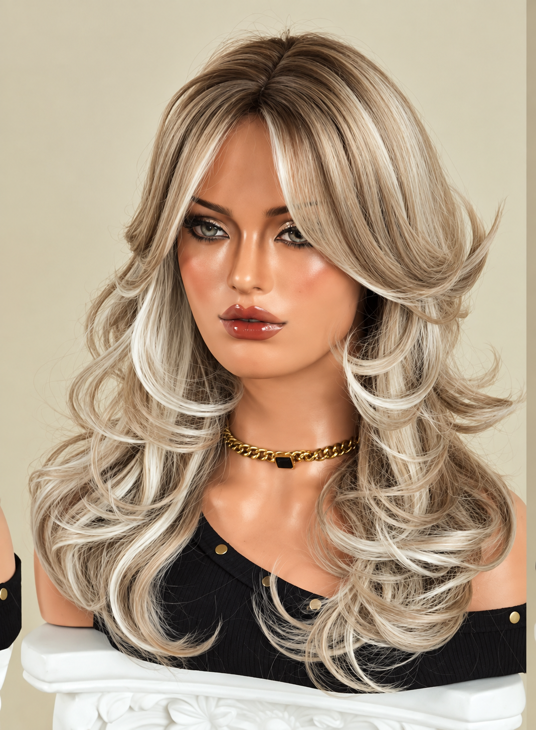 QING ISABELLA (SILVER GREY WITH DARK ROOTS)