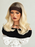 QING SOPHIA HEADBAND WIG (HONEY BLONDE WITH DARK ROOTS)