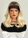 QING SOPHIA HEADBAND WIG (HONEY BLONDE WITH DARK ROOTS)