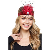20'S FLAPPER HEADBAND (RED)
