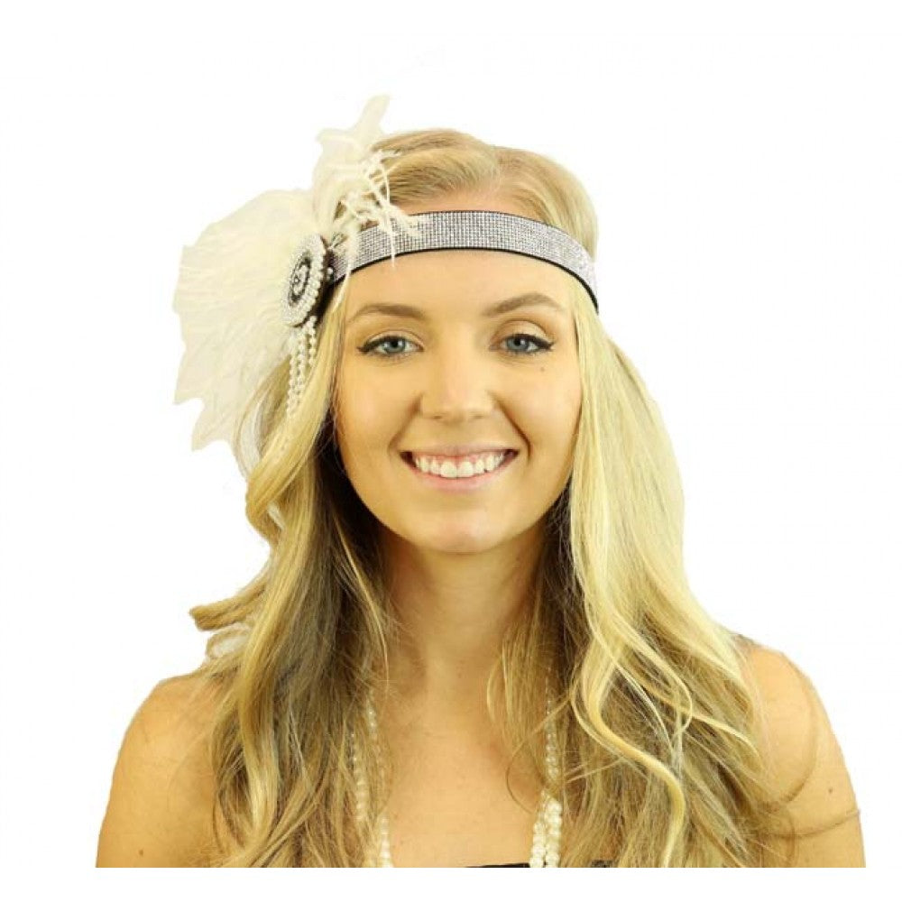 20'S FLAPPER HEADBAND (SILVER)