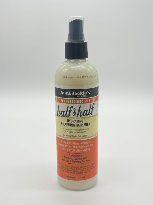 Aunt Jackie's Half & Half Hydrating Silkening Hair Milk 12Oz