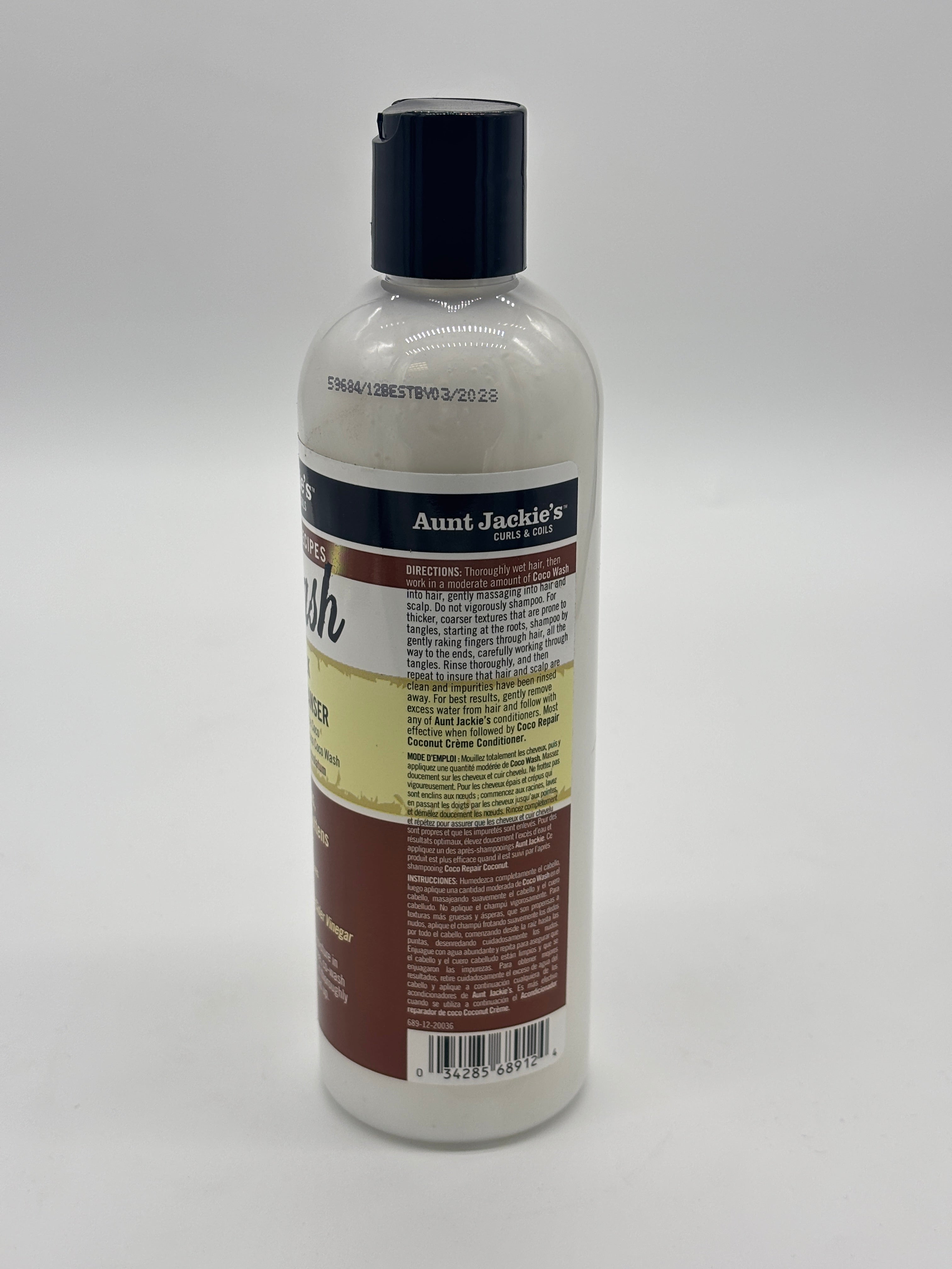Aunt Jackie's Coco Wash Coconut Milk Conditioning Cleanser 12oz