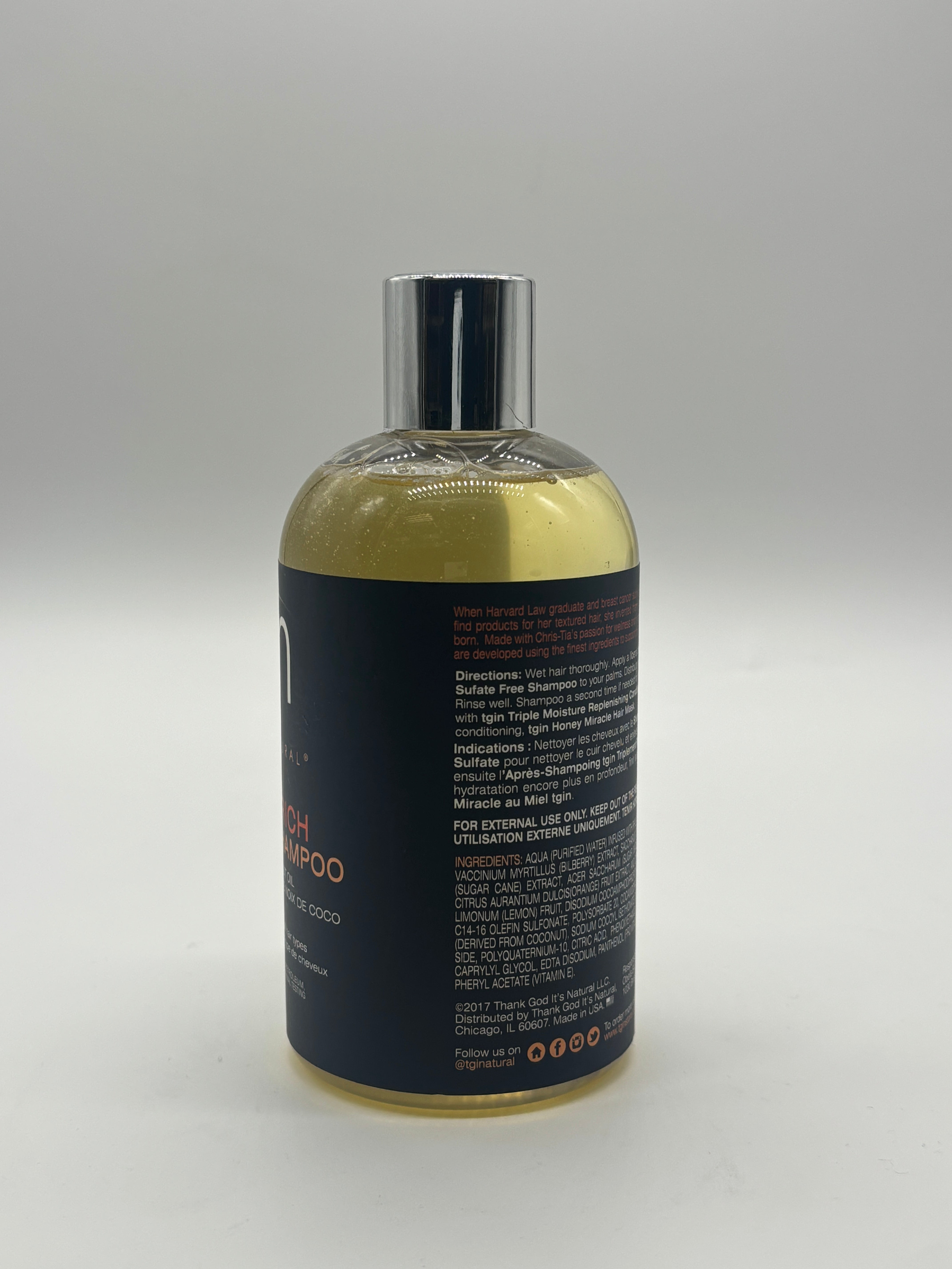 Tgin Moisture Rich Sulfate Free Shampoo 13oz