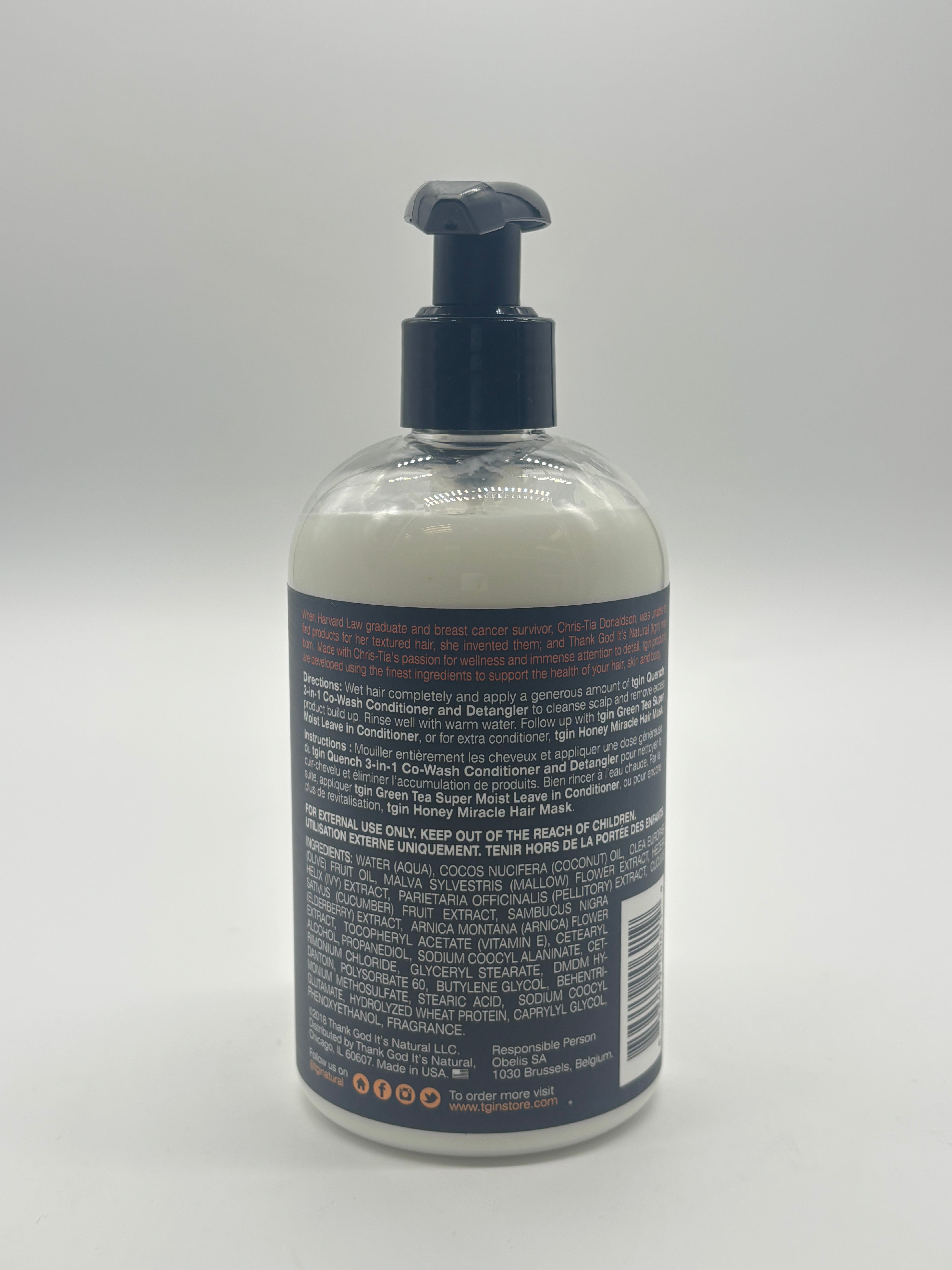 Tgin Quench 3-In-1 Co-Wash Conditioner And Detangler 13oz