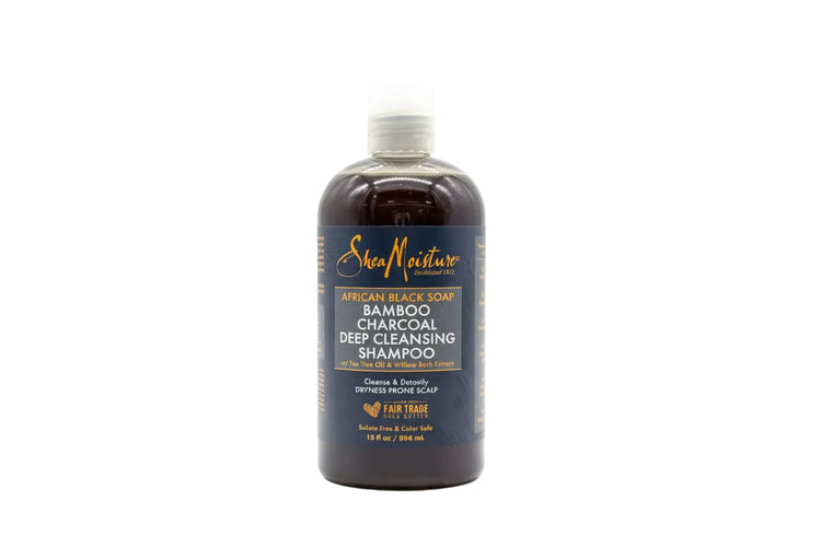Shea Moisture African Black Soap Bamboo Charcoal Deep Cleansing Shampoo 13oz