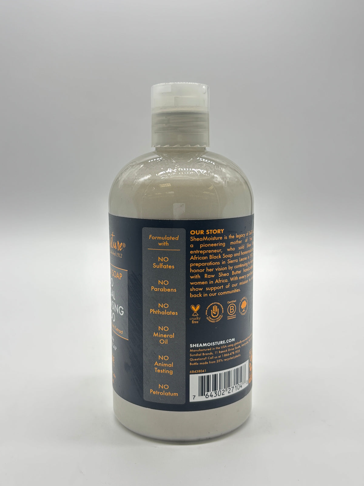 Shea Moisture African Black Soap Bamboo Charcoal Deep Cleansing Shampoo 13oz
