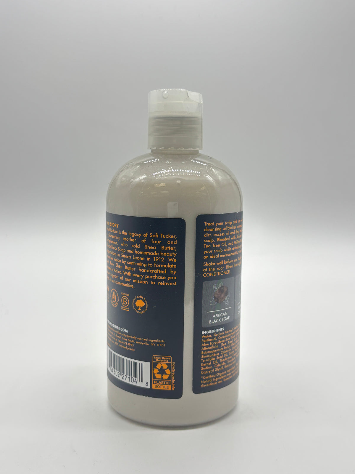 Shea Moisture African Black Soap Bamboo Charcoal Deep Cleansing Shampoo 13oz