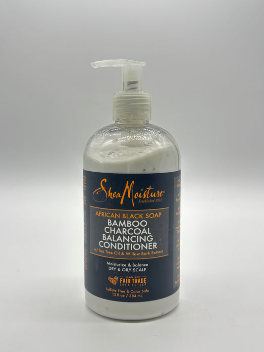 Shea Moisture African Black Soap Bamboo Charcoal Deep Balancing Conditioner 13oz