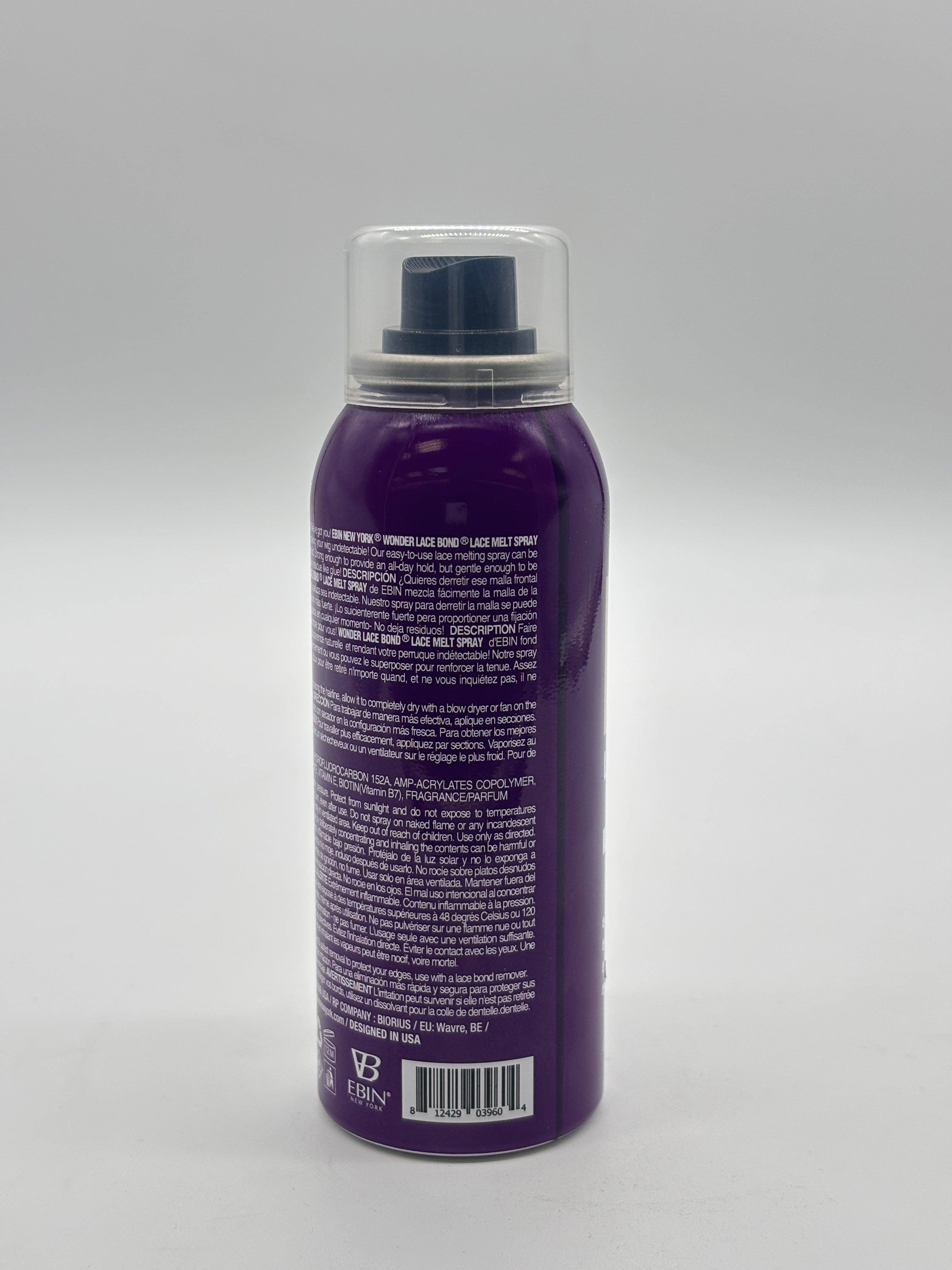 EBIN WONDER LACE BOND LACE MELT AEROSOL SPRAY- VITAMIN E 2.7oz