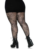 LEG AVENUE PIRATE BOOTY SKULL NET TIGHTS